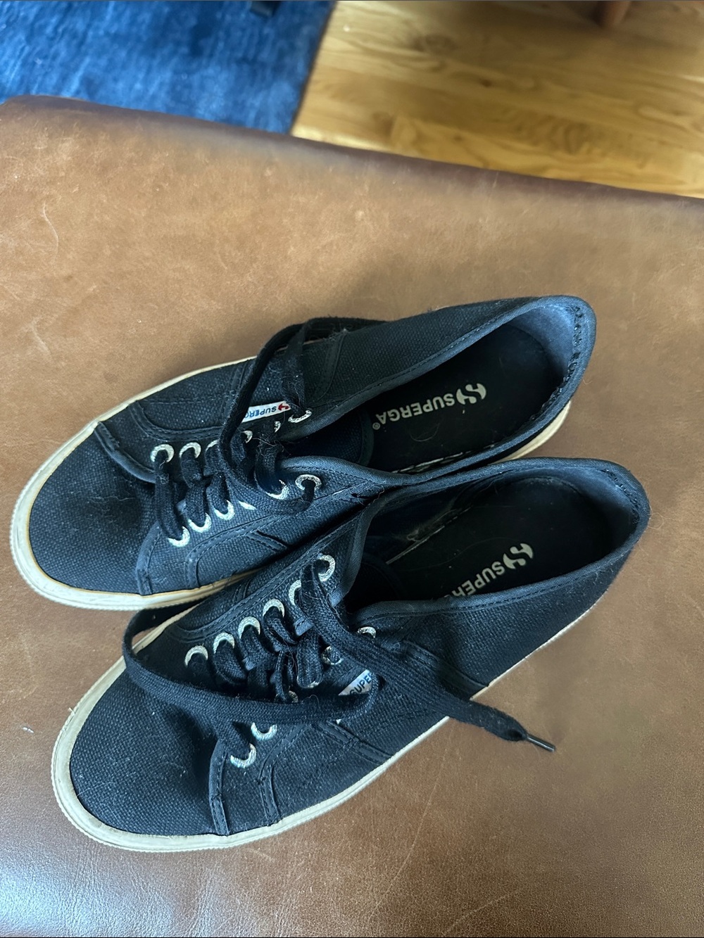 Superga Women’s Black Canvas Low-Top Sneakers